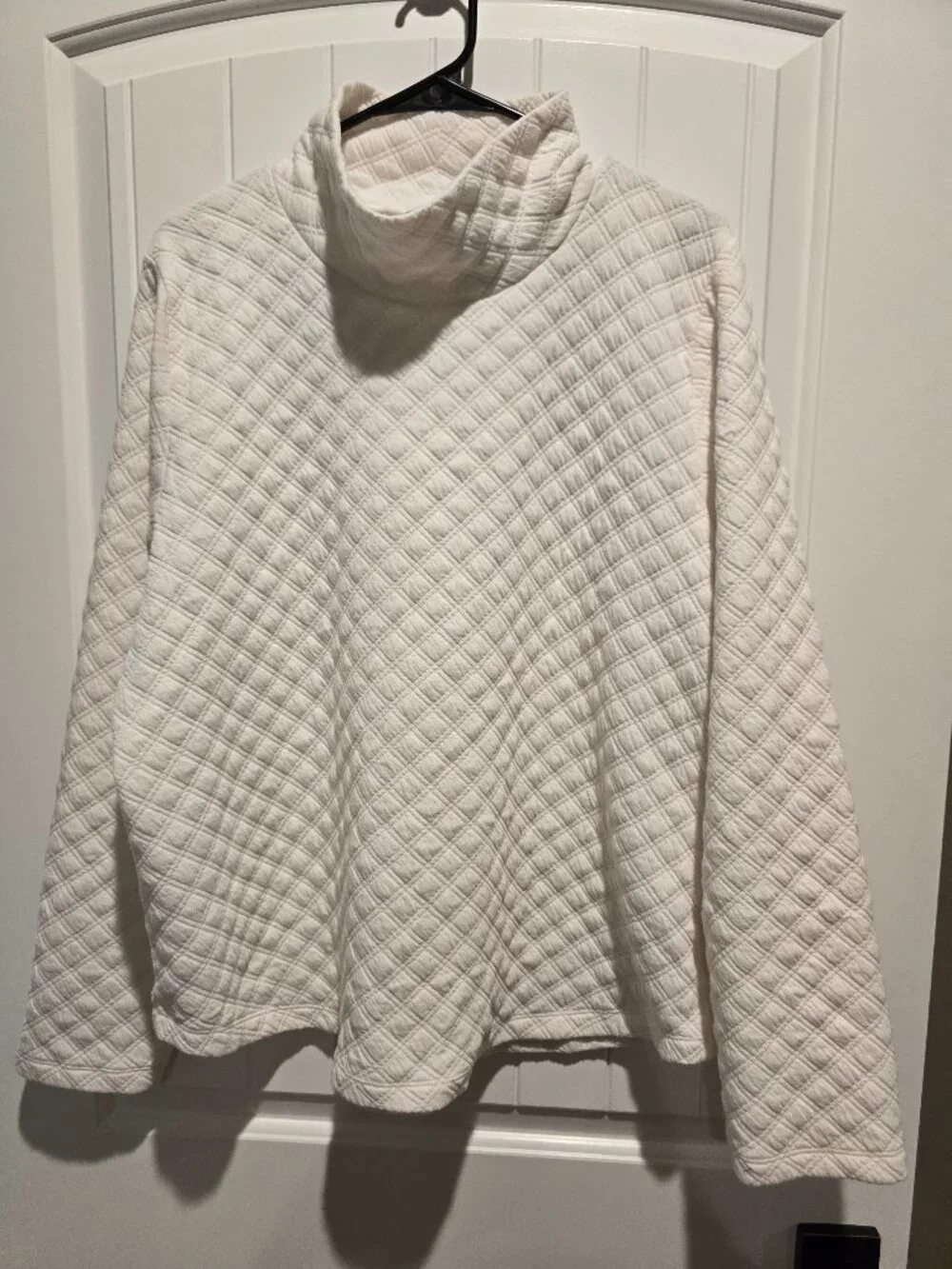 J Crew Mock Neck quilted texture Sweater XL